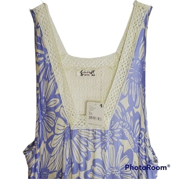 FREE PEOPLE Sleeveless Floral Tiered Maxi Dress‎ Size XSMALL - Picture 5 of 13
